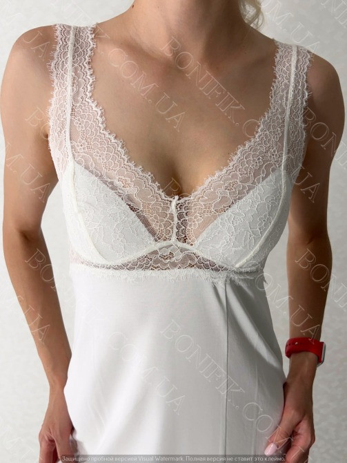 Женская белая ночная сорочка с кружевом "Beatrise" (арт. LDM 111/13/03) Кривой Рог - изображение 6