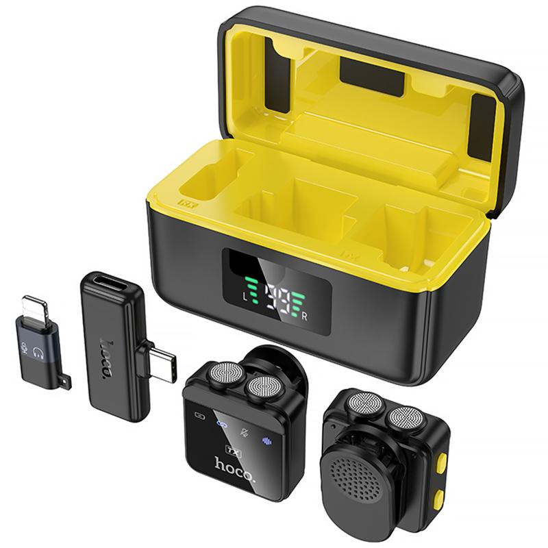 Петличный беспроводной микрофон Hoco L17 Dual-mic magnetic (Lightning/Type-C) Херсон - изображение 2