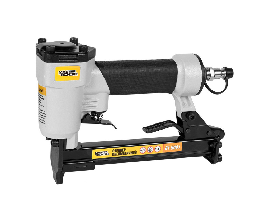 Степлер пневматический MASTERTOOL скоба тип 80 12,7х0,65х0,95 мм 6-16 мм 4,8 - 7,5 Вar в кейсе 81-60 Харків - зображення 1