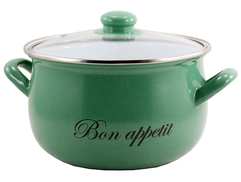 Каструля Interos Bon appetit Малахіт 2234-G-21-16 16 см 2.1 л Киев - изображение 1
