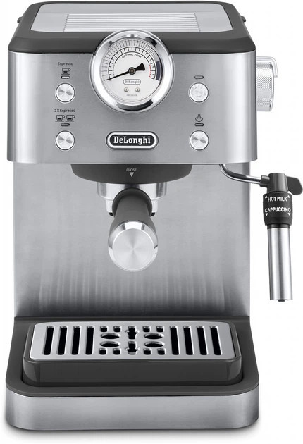 Кофеварка рожковая Delonghi Linea Classic EM450.M 1325 Вт серебристая Київ - зображення 6