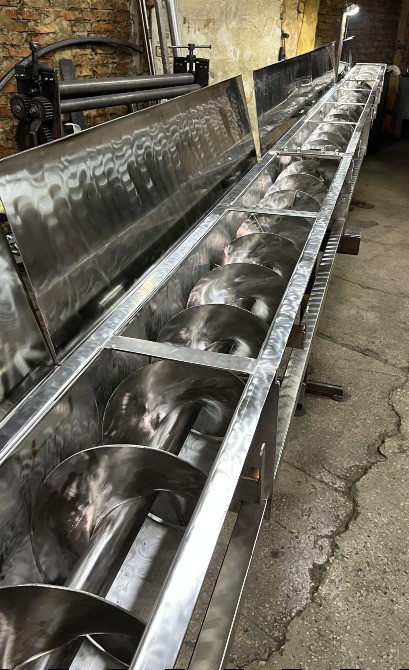 Промышленные шнековые транспортеры из нержавеющей стали для премиксов, порошков, зерна Київ - зображення 3