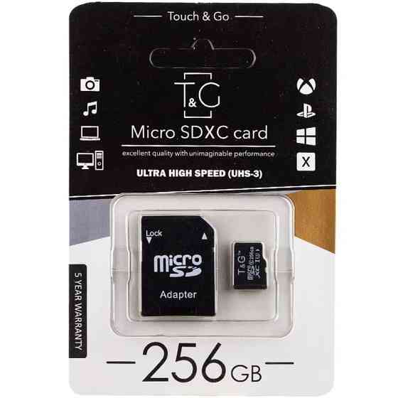 Карта памяти T&G (UHS-3) microSDXC Class 10 - 256GB (с адаптером) Херсон