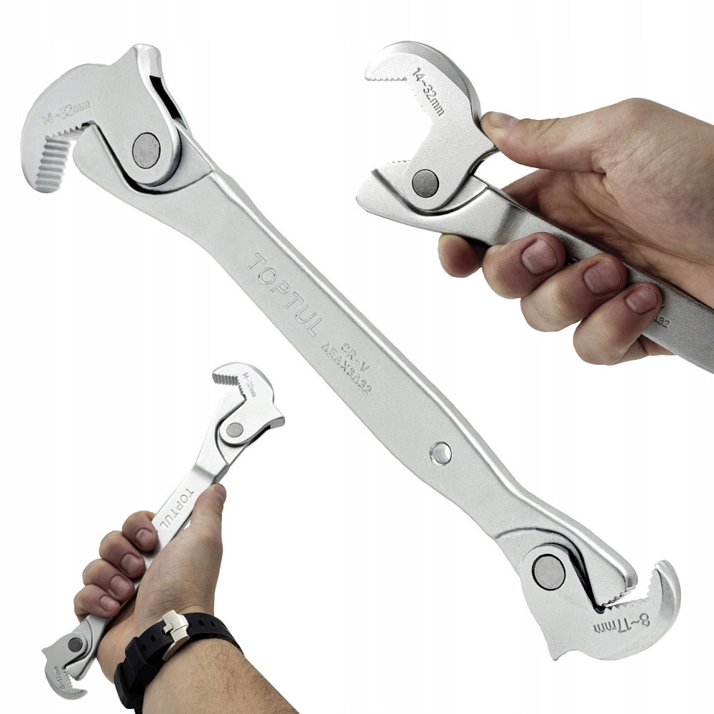 Ключ двусторонний универсальный самозажимной 8-32мм TOPTUL AEAX3A32 Харків - зображення 4