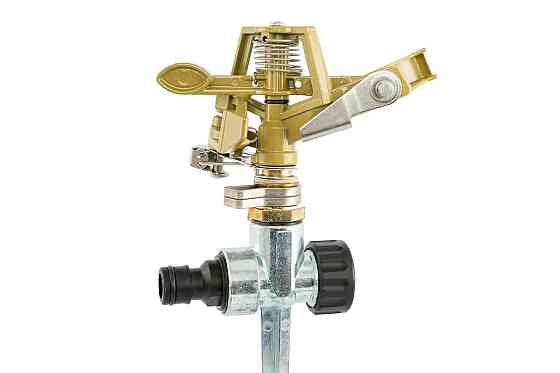 Ороситель для полива импульсный MASTERTOOL ½" металлический 3 режима 16 м на ножке 5.7-14.8 л/мин 92 Харків