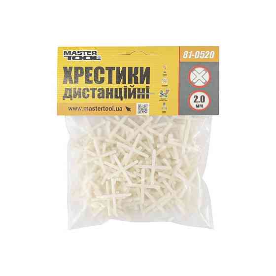 Крестики дистанционные для укладки керамической плитки MASTERTOOL 2.0 мм 120 шт 81-0520 Харьков