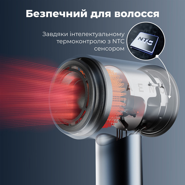 Фен AENO HD4 AHD0004 1500 Вт белый Київ - зображення 8