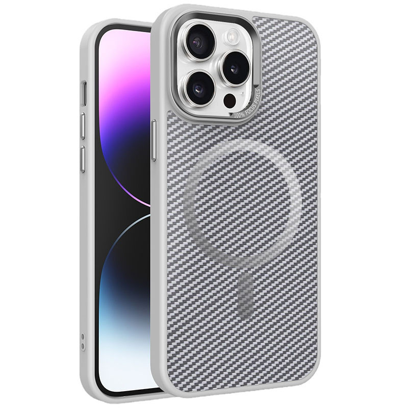 Чехол TPU+PC Carbon Mirage with MagSafe для Apple iPhone 14 Pro (6.1") Херсон - изображение 1