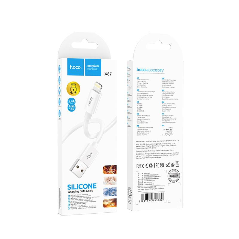 Уценка Дата кабель Hoco X87 Magic silicone USB to Lightning (1m) Херсон - изображение 2