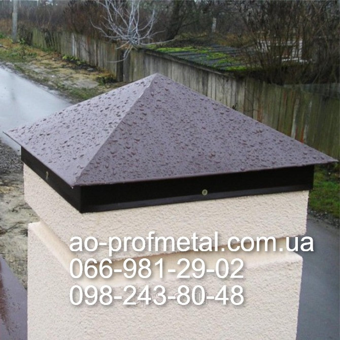 Ковпаки на забор 350мм*350мм, Ковпаки пірамидальні. Киев - изображение 3