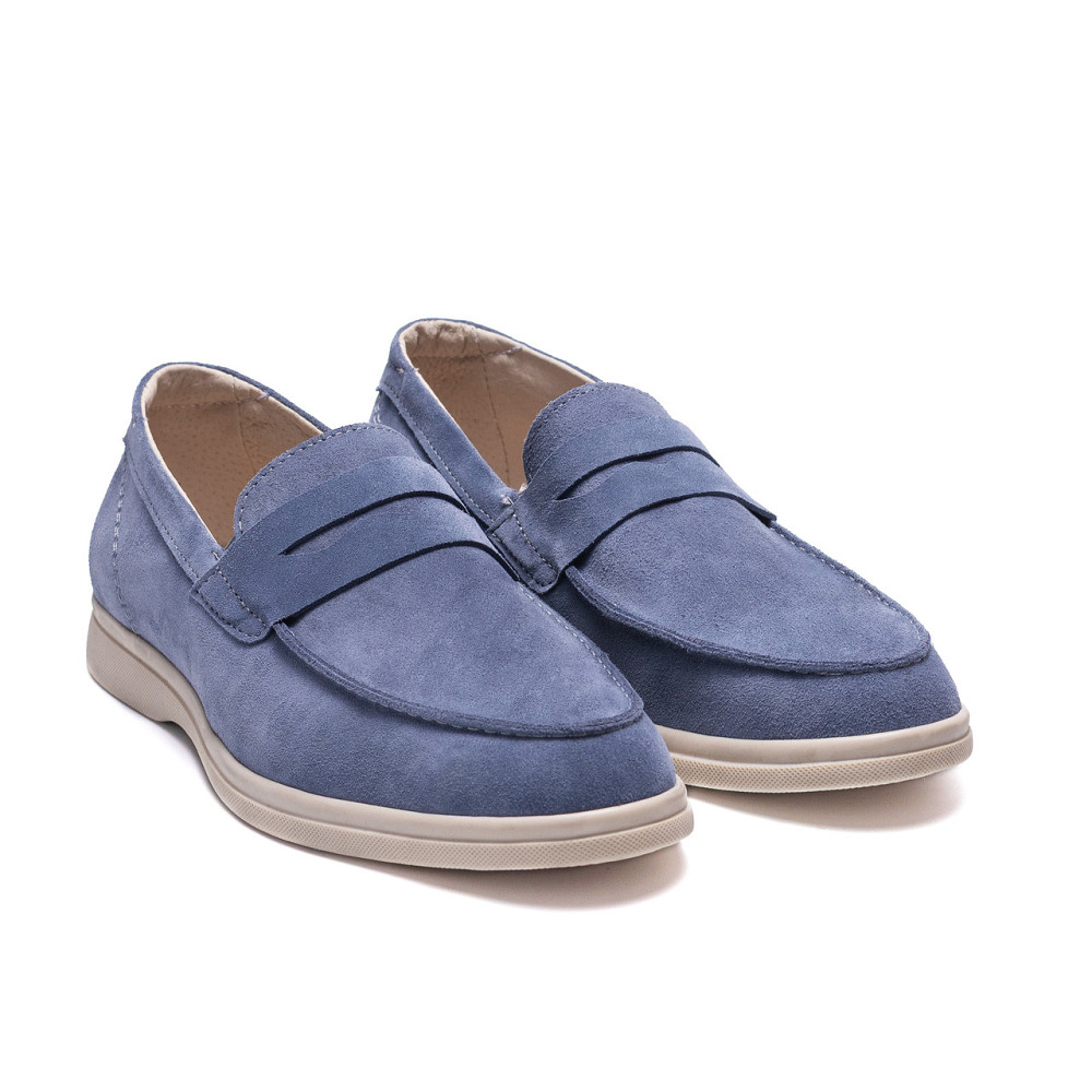 Мужские кожаные лоферы Light gray Киев - изображение 3