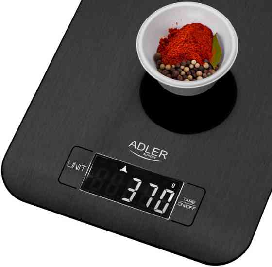 Весы кухонные Adler AD 3183 black 5 кг черные Київ