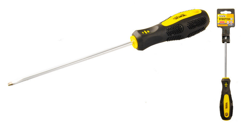 Отвёртка шлицевая MASTERTOOL SL4х150 мм ручка с TPR покрытием 48-5415 Харків - зображення 1