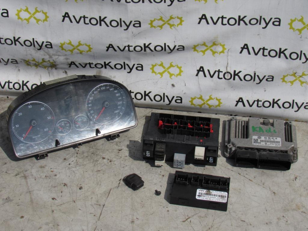 Блок управления двигателем VW Caddy 1.9 tdi 2004-2010 (0281012469) комплект Ковель - изображение 1