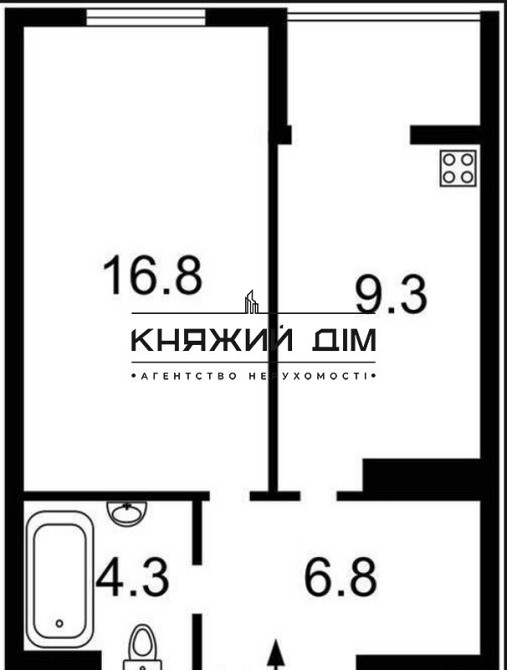 Современная 1-я. кв. в новом доме, метро Левобережная. Код № 11153226 Київ - зображення 8