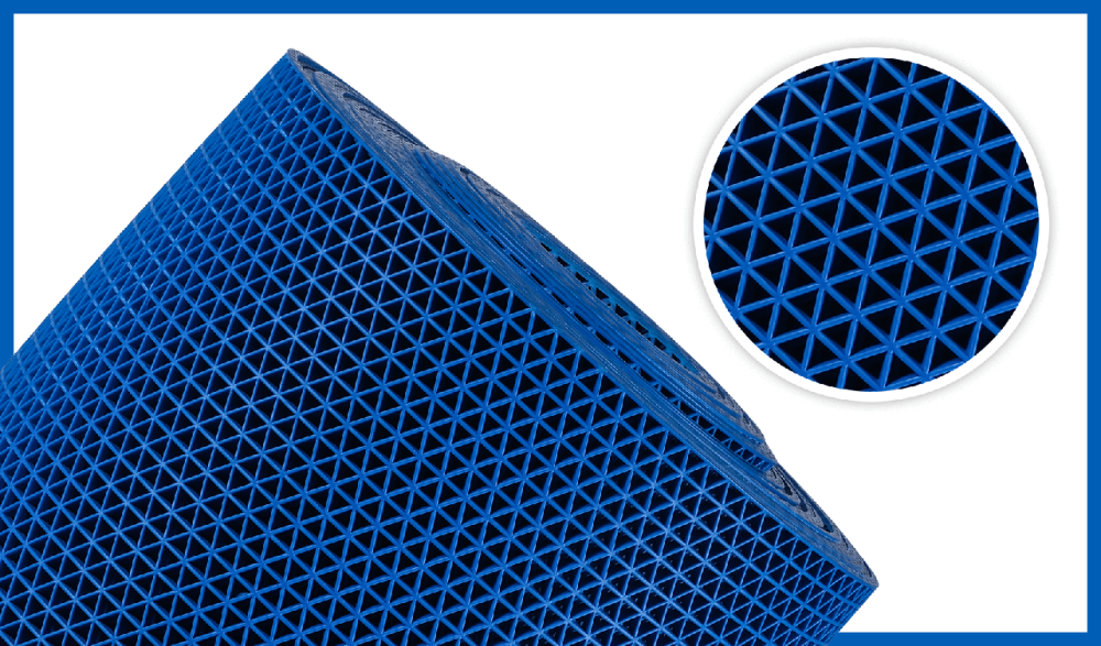 Противоскользящая дорожка для бассейна "Волна Premium" синего цвета 1,2 х 15 м Київ - зображення 1