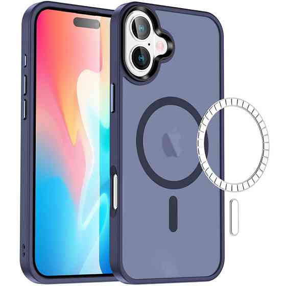 TPU+PC чехол Metal Buttons with MagSafe Colorful для Apple iPhone 16 Plus (6.7") Херсон