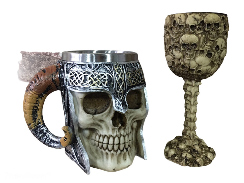 Подарочный Набор Кружка Бокал 3 23 Черепа Большие Подарок Киев - изображение 3