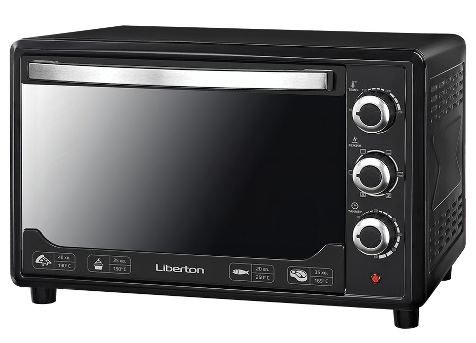 Электропечь 48 л Liberton LEO-480-BlaСk-Mirror Киев - изображение 1