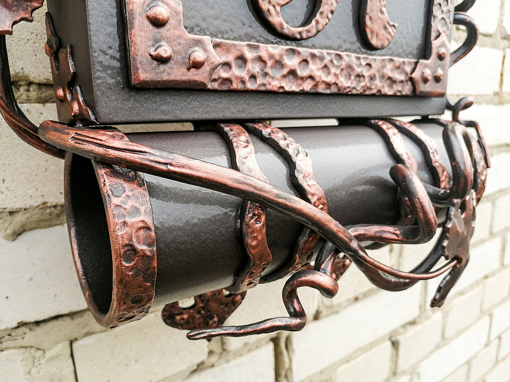 Почтовый ящик Лоза с номером, названием улицы и трубой для газет Сумы - изображение 6