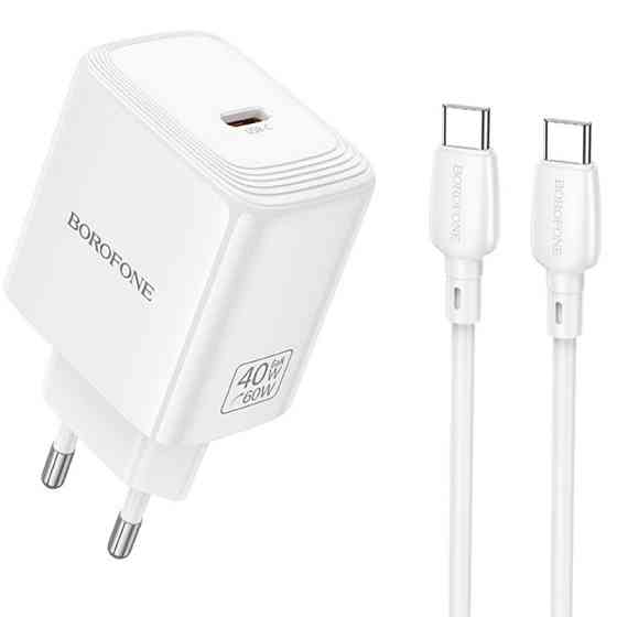 СЗУ Borofone BN33 Fuente PD40W (1USB-C) + кабель Type-C to Type-C Херсон