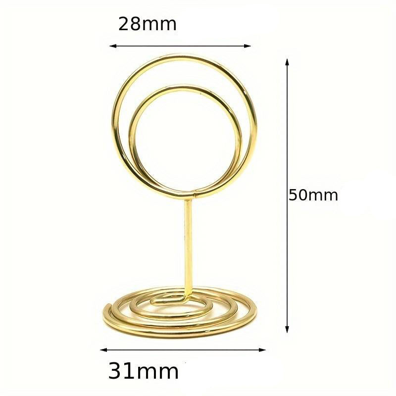 Подставка для карточек рассадки гостей, ценникодержатель Leeseph 10шт золото MV038 Одеса - зображення 2