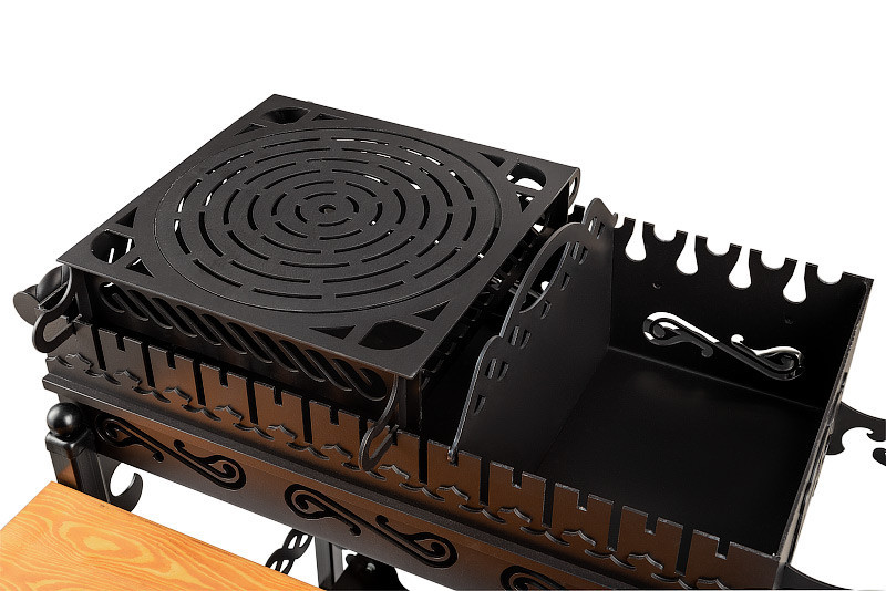 Мангал гриль BBQ SmokeHouse Античный в комплектации "Optimum" Харків - зображення 6