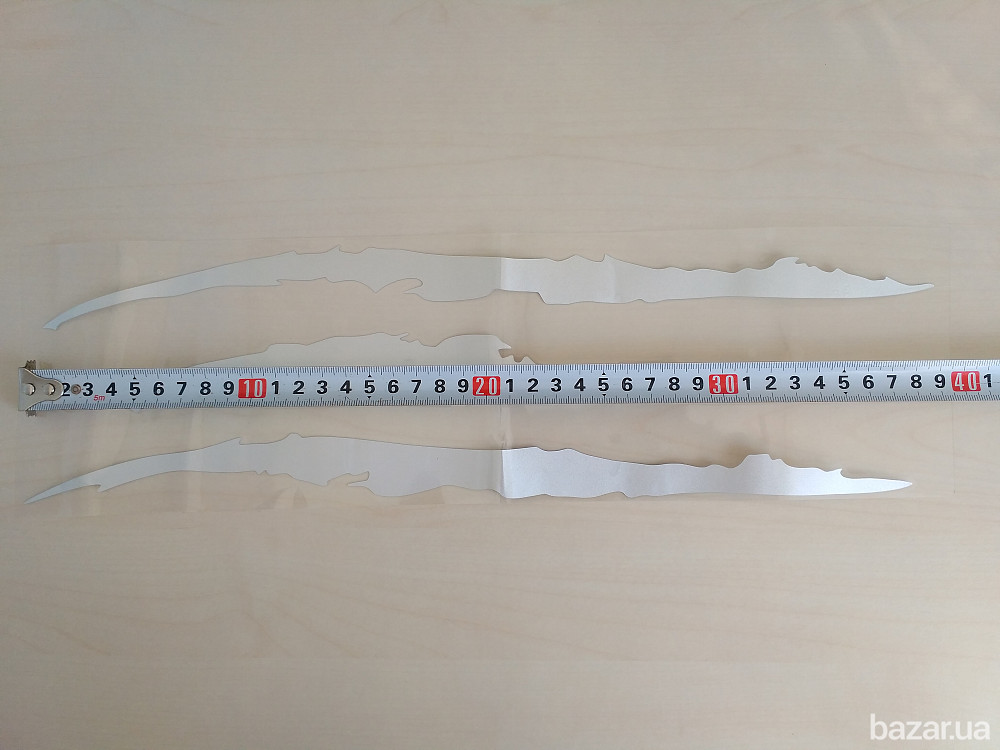 Наклейка на авто в виде Царапины Когтем Белая Светоотражающая Борисполь - изображение 4