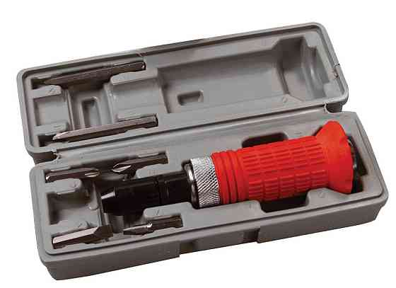 Отвертка ударно-поворотная MASTERTOOL TPR накладка с насадками 6 шт в кейсе 40-0150 Харків
