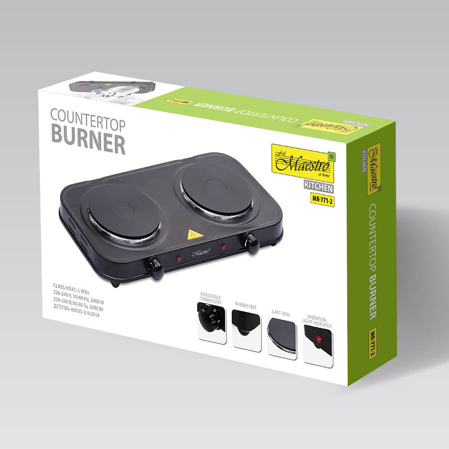 Плита электрическая настольная Maestro MR-771-2 2000 вт Киев - изображение 3