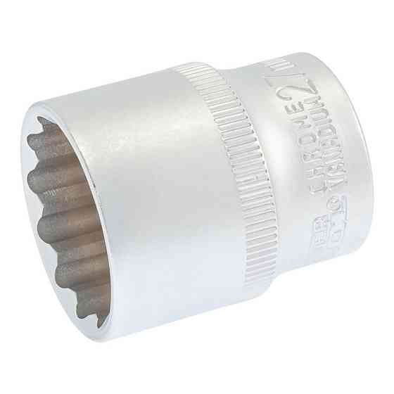 Головка торцевая MASTERTOOL 12-гранная ½" 27 мм L 43 мм CrV 78-0627 Харків