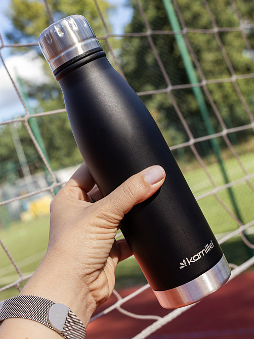 Термос-бутылка Kamille 500 мл из нержавеющей стали черный КМ 2037 Одесса - изображение 10