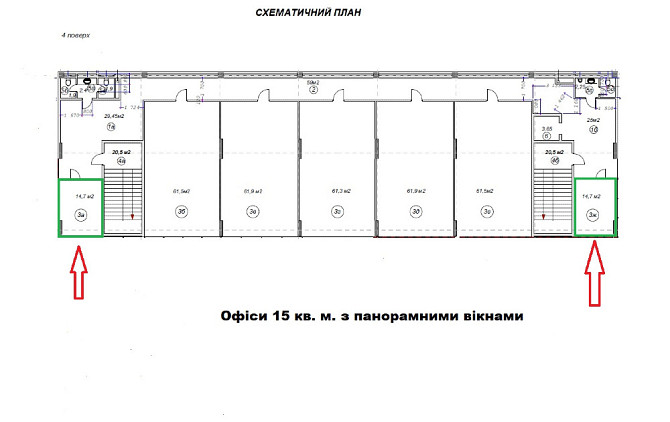 Офісні приміщення три кабінета по 17 кв. м у сучасному офісно-складському комплексі Київ - зображення 9