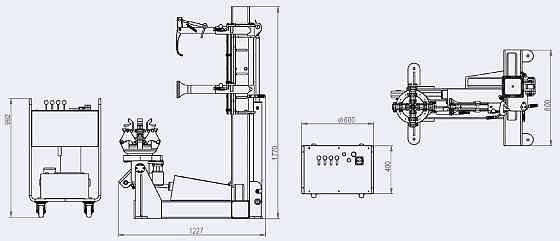 Шиномонтажный стенд для грузовых автомобилей (захват диска 17.5/19.5/22.5") 380B LC585 380V BRIGHT Харьков