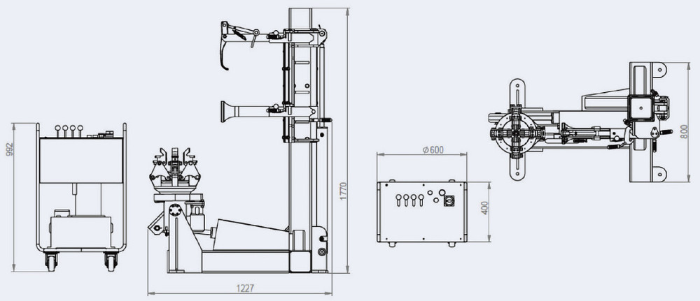 Шиномонтажный стенд для грузовых автомобилей (захват диска 17.5/19.5/22.5") 380B LC585 380V BRIGHT Харьков - изображение 2