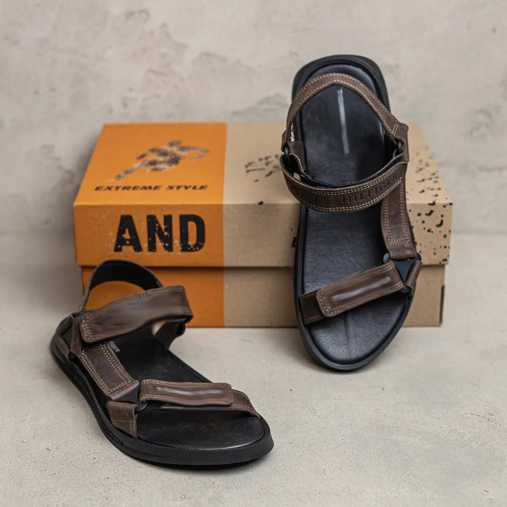 Мужские кожаные сандалии  Brown Киев - изображение 7