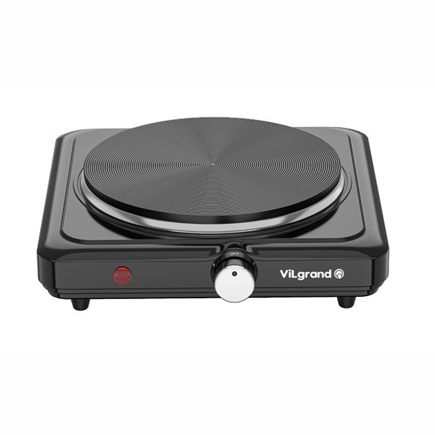 Электроплита Vilgrand VHP181F BLACK 1500 Вт черная Київ - зображення 2