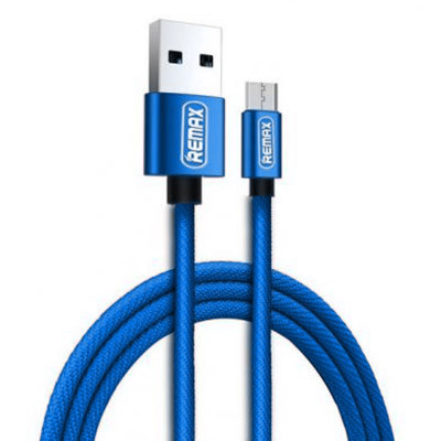 Кабель micro USB 1 м Fabric синий Remax RC-091m Киев - изображение 1