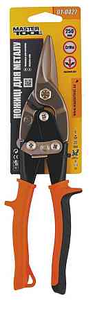 Ножницы для металла MASTERTOOL CrMo 250 мм прямой рез 01-0427 Харків
