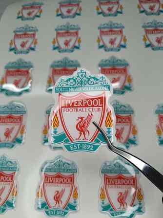 Об'ємна наклейка, шильда, смоляна етикетка. Київ