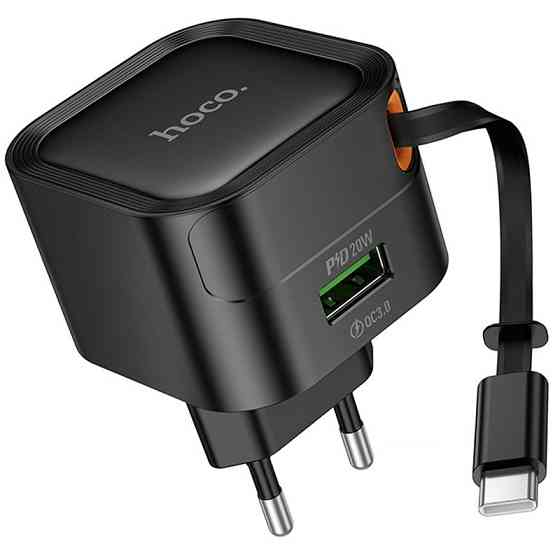 СЗУ Hoco C154A Changer With Retractable Cable Type-C PD20W+QC3.0 (1USB-C) Херсон