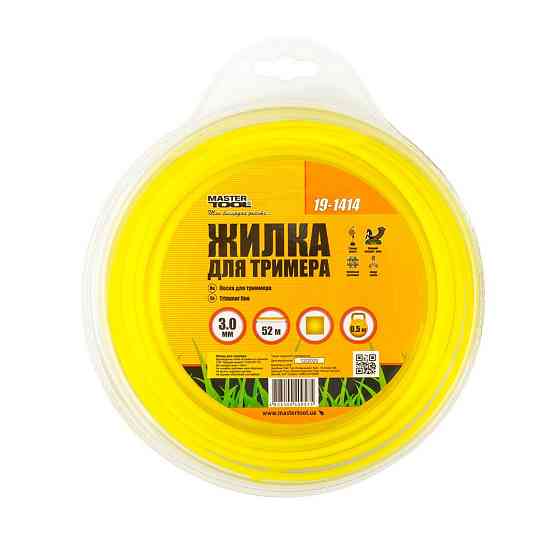 Леска для триммера MASTERTOOL КВАДРАТ 3,00 мм 52 м блистер 19-1414 Харків