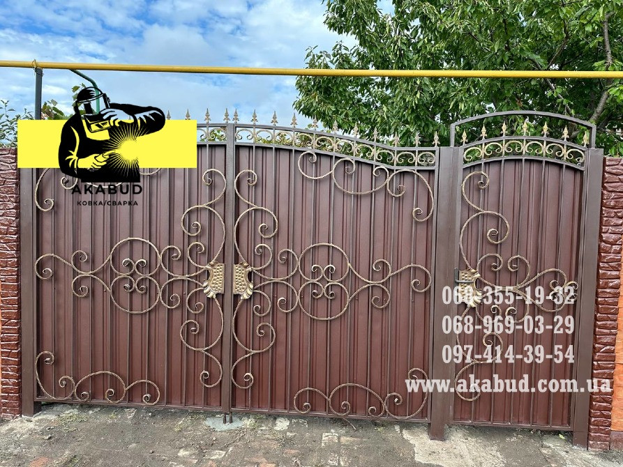 Распашные ворота, откатные ворота, автонавес, заборы, ангары Кривой Рог - изображение 2