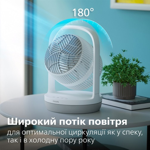 Вентилятор настольний Philips CX2050/00 24 Вт белый Київ - зображення 7