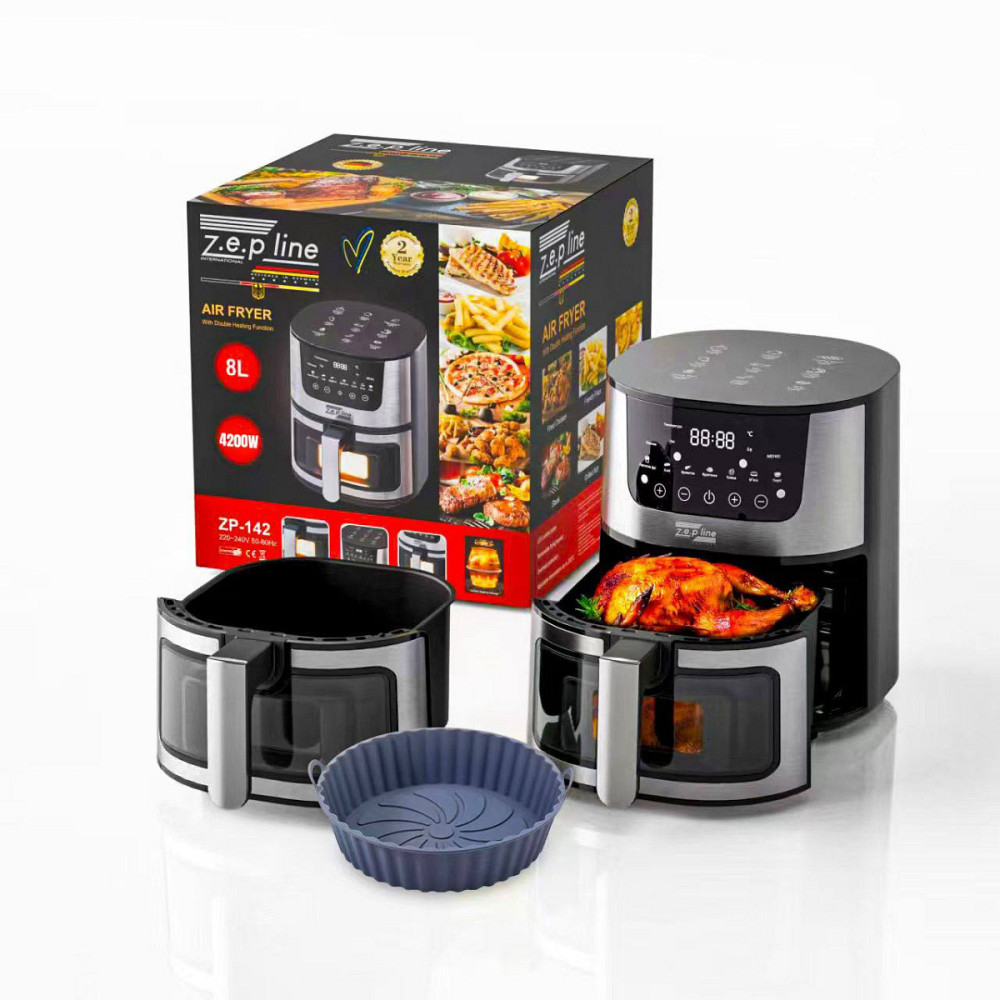 Аэрогриль мультипечь с силиконовой формой Zepline ZP-142 8 л 4200 Вт черный Киев - изображение 1