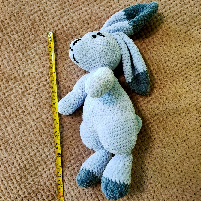 Зайчик лавандовий дитяча м'яка в'язана іграшка сувенір подарунок hand made ручна робота Нововолинськ - зображення 3