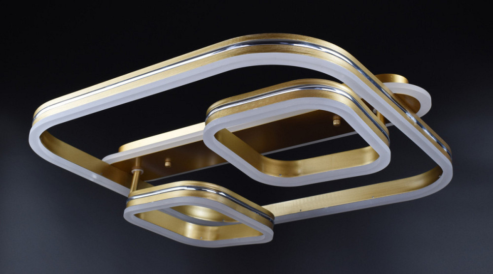 Люстра стельова LED A55071/1+2-RGB-sg+ch Золото 12х50х55 см. Київ - зображення 1