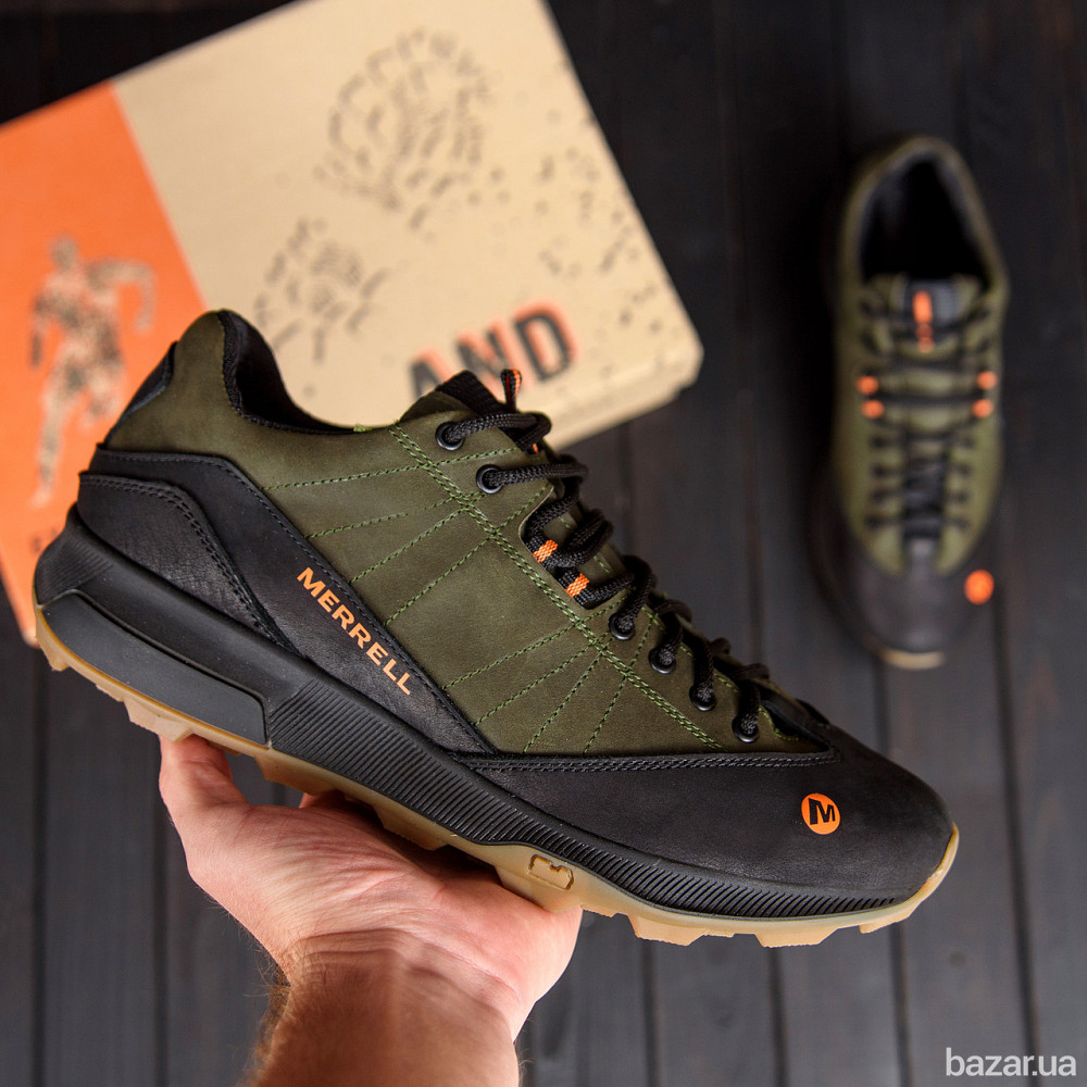 Мужские кожаные кроссовки MERRELL Green Киев - изображение 9