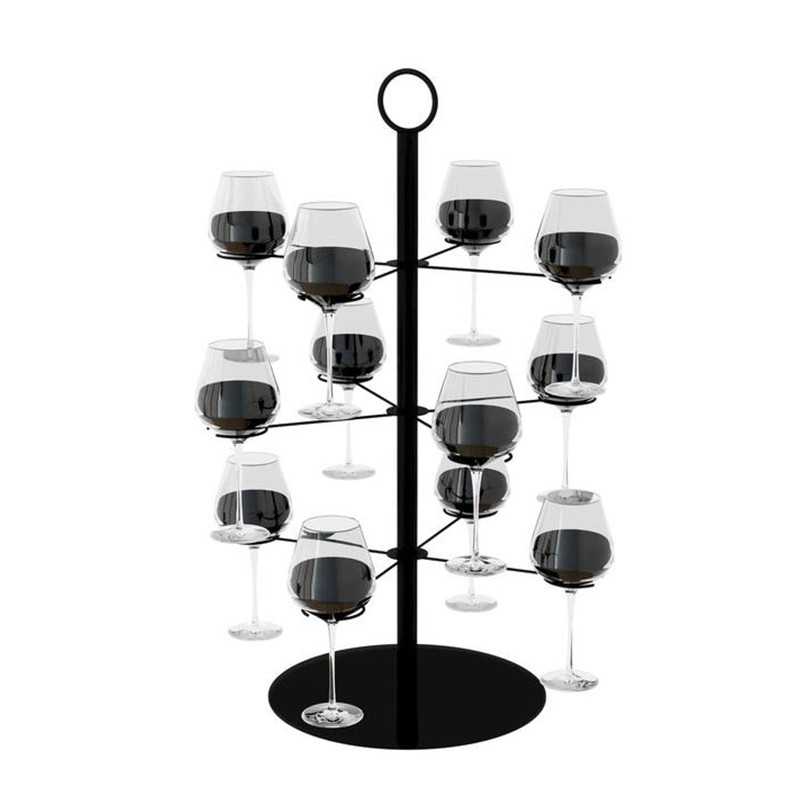 Подставка для коктейльного дерева Leeseph на 12 бокалов черная MV045а Одеса - зображення 1