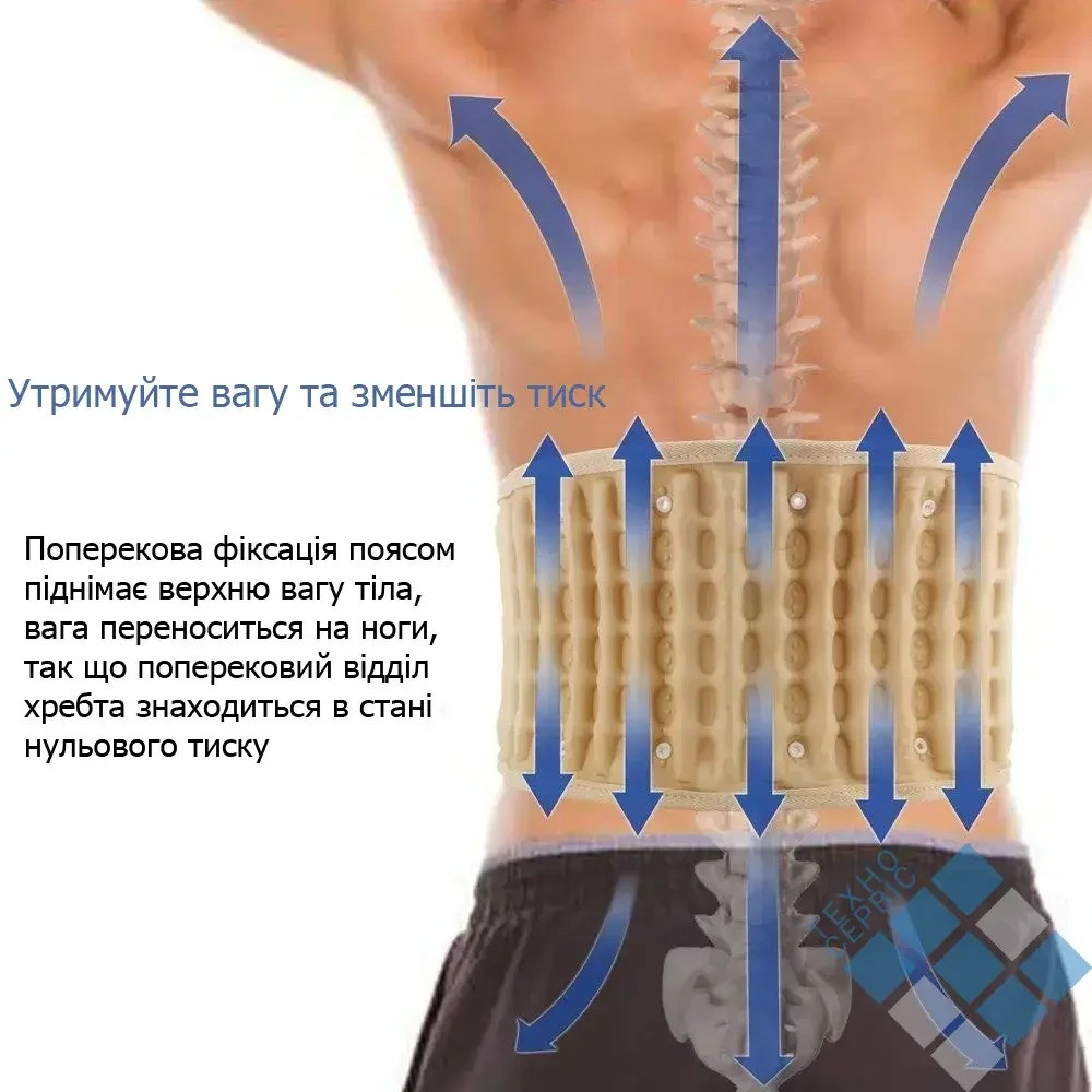 Надувной корсет от остеохондроза Spinal Air TractionПояс для спины и поясницы / Пневмокорсет Одеса - зображення 4